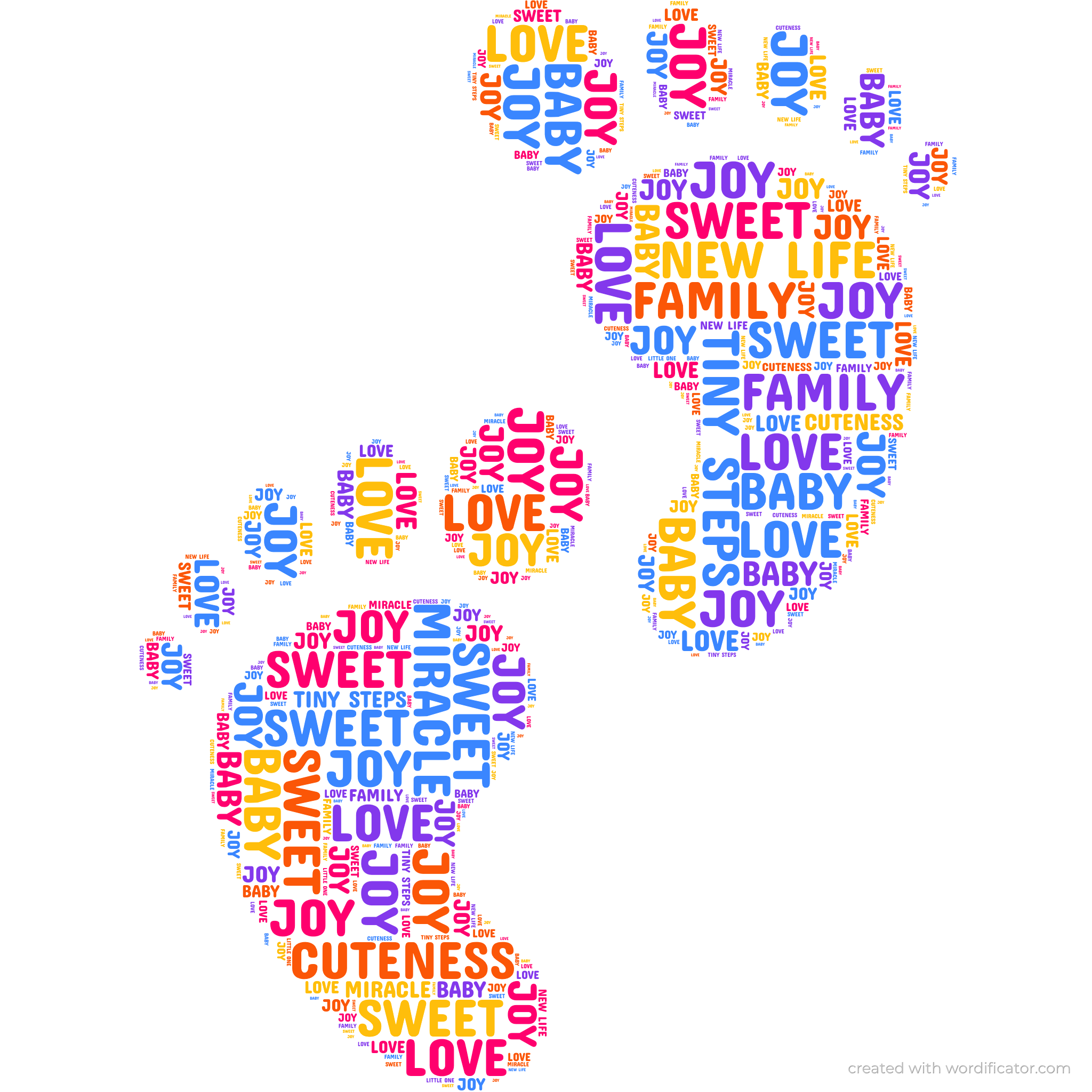 Kids, Babies & Newborn Word Art word art example
