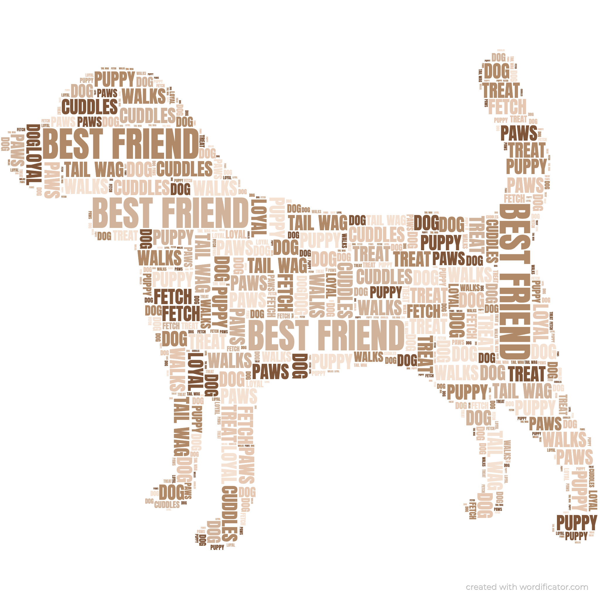 Pets, Animals & Paw-Print Word Art word art example